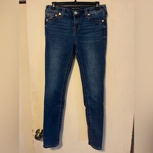 True Religion 29 mid rise super skinny Halle jeans